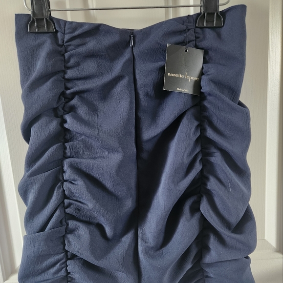 NWT Nanett Lepore Navy  Screen Test Skirt size 2 $248 - Picture 6 of 6